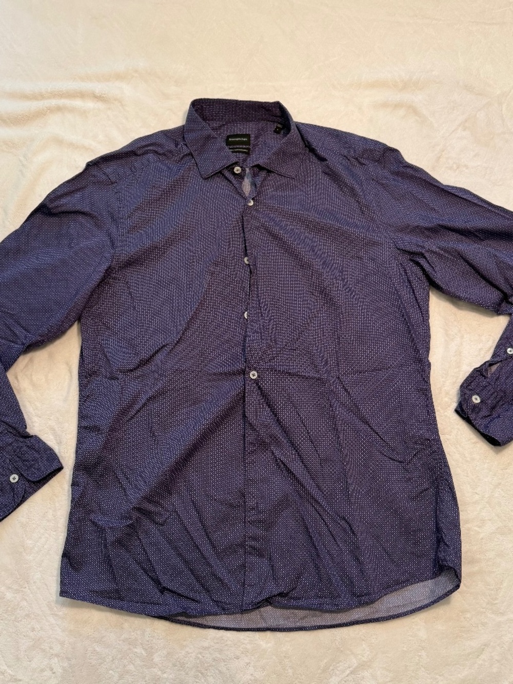 Ermenegildo Zegna purple button down shirt size: L